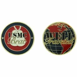 Buy 🤩 Challenge Coin USMC Brat Well Traveled Coin 😉