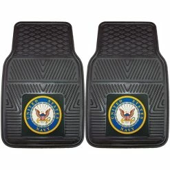 New 🎁 Fan Mats Military Service Branch Vinyl 17 X 27 In. 2 Pc. Car Mat Set 🔥