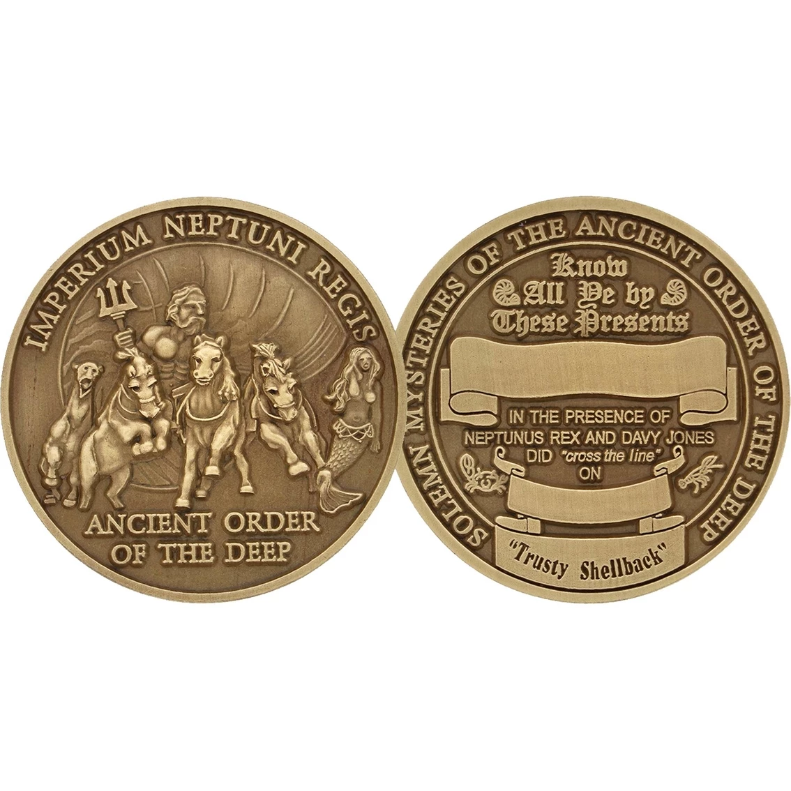 Promo π― Challenge Coin Navy Trusty Shellback Coin π₯ 3 Promo π― Challenge Coin Navy Trusty Shellback Coin π₯
