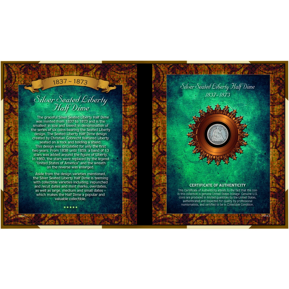 Budget π American Coin Treasures Silver Seated Liberty Half Dime π₯ 3 Budget π American Coin Treasures Silver Seated Liberty Half Dime π₯