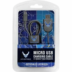Best Sale 🌟 QuikVolt US Air Force Micro USB Cable With QuikClip 💯