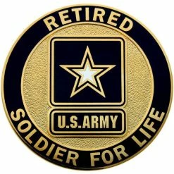 Wholesale 🛒 Ira Green, Inc Retired Army 2 In. Identification Badge, Soldier For Life 👏