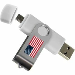 Cheapest 🧨 Flashscot US Flag Dual Pro Micro To USB Flash Drive 16GB 🔥