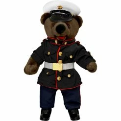 Promo 🛒 Bear Forces Of America Marine Corps Female 👗 Dress Blue Plush Bear 11 In. 💯