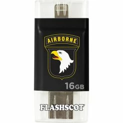 Best Sale ❤️ Flashscot 101st Airborne Division IFlashDrive HD 16GB 2 In 1 USB Drive 🎁