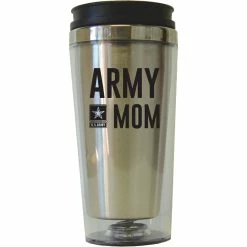 Discount 🌟 Other Brands 16 Oz. Army Mom Translucent Acrylic Outer Stainless Steel Tumbler And Slide Lid 🎉