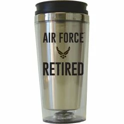 Hot Sale 🎁 Other Brands 16 Oz. Army Retired Translucent Acrylic Outer Stainless Steel Tumbler And Slide Lid 🌟
