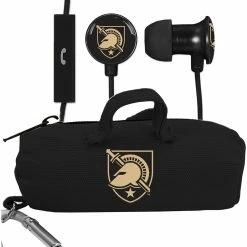 Best Sale ⌛ AudioSpice West Point Black Knights Scorch Earbuds With Mic And BudBag 💯