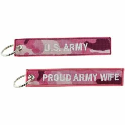 New 👍 Challenge Coin Proud Army Wife Keychain ❤️