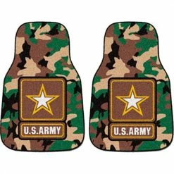 Top 10 ✔️ Fan Mats Army Camouflage Printed Car Mats 2 Pc. Set ❤️