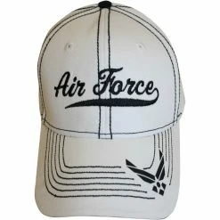 Deals 😉 Blync Air Force White Cotton Twill Cap With Logo 🥰