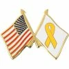 Best deal ✔️ Mitchell Proffitt American And Yellow Ribbon Crossed Flag Lapel Pin 👍 -Cheap military Store unnamed file 584