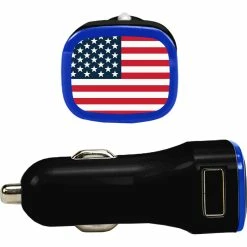 Promo ✨ QuikVolt US Flag 2 Port USB Car Charger ✨