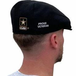 Best Pirce 🎁 Poe & Company Limited Liberty Collection U.S. Army Proud Veteran Flat Cap 💯