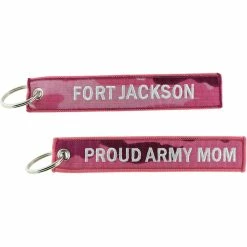 Promo ❤️ Challenge Coin US Army Fort Jackson Proud Mom Nametape Key Chain CC-1567 🤩
