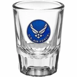 Best Pirce 👏 Sparta U.S. Air Force Round Crest Saloon Shot Glass ❤️