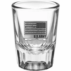 New 😉 Sparta Army Flag Crest Saloon Shot Glass 2 Oz. 👍