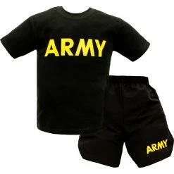 New ✨ Trooper Clothing Little Boys/Boys Army PT Tee And Shorts 2 Pc. Set 🔥