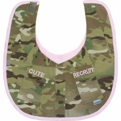 Deals ⌛ Trooper Clothing Infant 👧 Girls Multicam Cute Recruit Uniform Bib 🥰