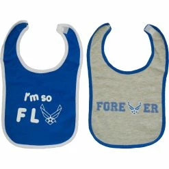 Flash Sale 🛒 Trooper Clothing Infants Air Force Graphic Cotton Bibs 2 Pc. Set 👏