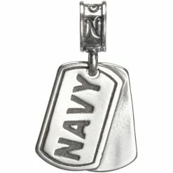 Best Pirce 👏 Nomades Sterling Silver Navy 🐶 Dog Tag Charm 🔔