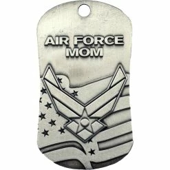 New 🤩 Shields Of Strength Air Force Mom Antique Finish 🐕 Dog Tag Necklace, Isaiah 40:31 🤩