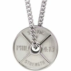 Brand new ✨ Shields Of Strength Men's Stainless Steel Necklace - Phil 4:13 ✔️