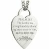 Best Sale ❤️ Shields Of Strength 👩 Women's Stainless Thin Heart Necklace Psalm 28:7 🔔 -Cheap military Store unnamed file 837