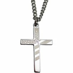 Wholesale 🛒 Shields Of Strength Men's Stainless Steel Thin Blue Line Necklace, Proverbs 30:5 ⌛