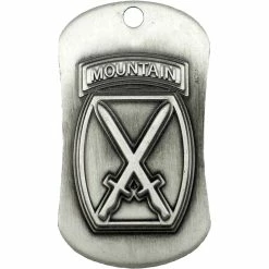 Buy ✔️ Shields Of Strength 10th Mountain Mil. Antique Finish 🐕 Dog Tag Necklace, Joshua 1:9 🧨