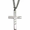 New 🎁 Shields Of Strength Men's Stainless Steel Flag Cross Necklace - Proverbs 30:5 ⭐