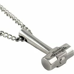 Wholesale ✨ Shields Of Strength Men's Stainless Steel Sledgehammer Pendant Necklace Phil 4:13 😀