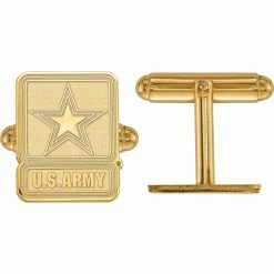 Deals ✔️ Other Brands 18K Gold Over Sterling Silver United States Army Cuff Links 🎁
