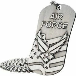 Outlet ⭐ Shields Of Strength Air Force Antique Finish 🐶 Dog Tag Necklace Isaiah 40:31 😀