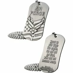 Outlet ⭐ Shields Of Strength Air Force Antique Finish 🐶 Dog Tag Necklace Isaiah 40:31 😀 -Cheap military Store unnamed file 938