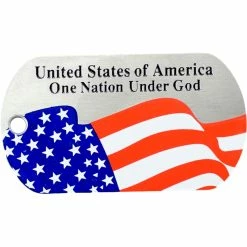 Flash Sale ๐ Shields Of Strength One Nation Under God Stainless ๐ถ Dog Tag Necklace, Joshua 1:9 ๐