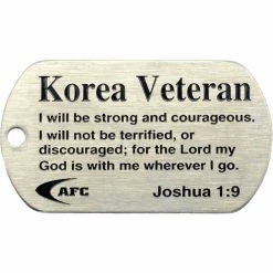 Top 10 ✔️ Shields Of Strength Korean Veteran Stainless Steel 🐕 Dog Tag Necklace, Joshua 1:9 👏