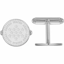 New 😉 Other Brands Sterling Silver United States Army Disc Cuff Links 🔔