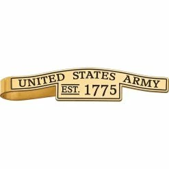 Outlet ✨ Other Brands 18K Gold Over Sterling Silver United States Army Epoxied Tie Bar 😀