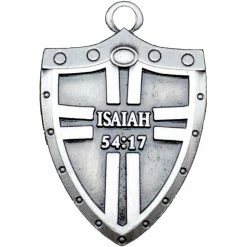 Promo ✔️ Shields Of Strength Isaiah 54:17 Antique Finish Battle Shield ✔️