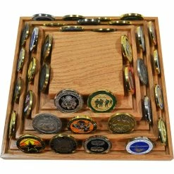 Budget 😉 DomEx Hardwoods Coin Display Oak "Lazy Susan" Spinner ⌛ -Cheap military Store unnamed file 999